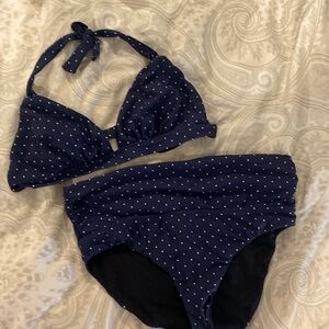 Seraphine Polka Dot Adjustable Maternity Bikini - L